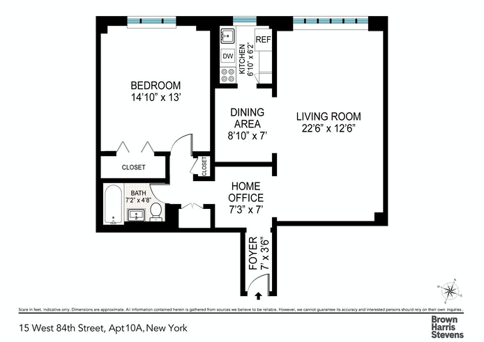Floorplan for 15 West 84th Street, 10A