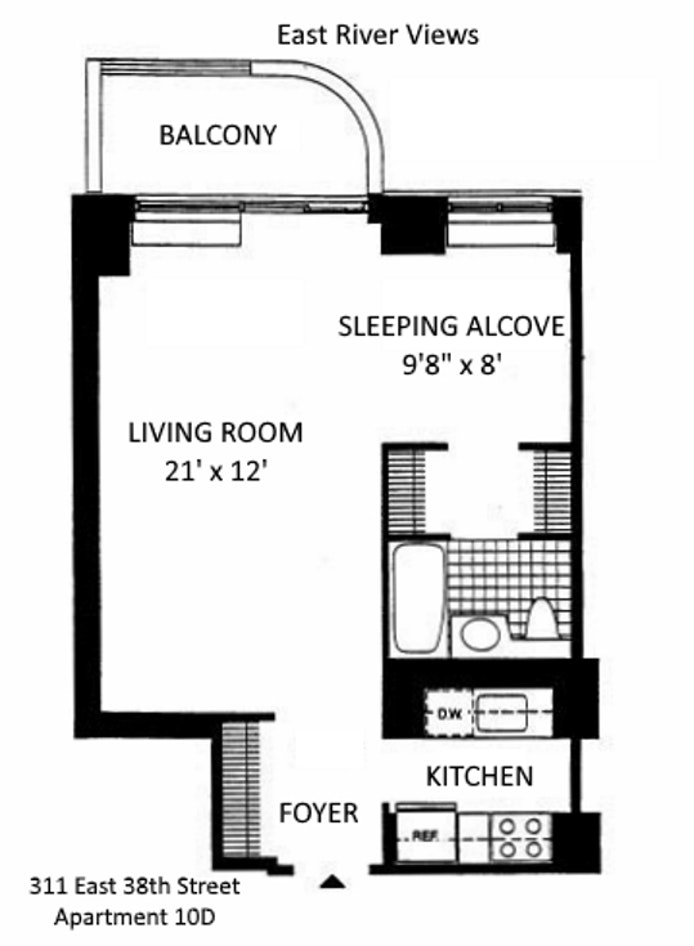 Floorplan for 311 East 38th Street