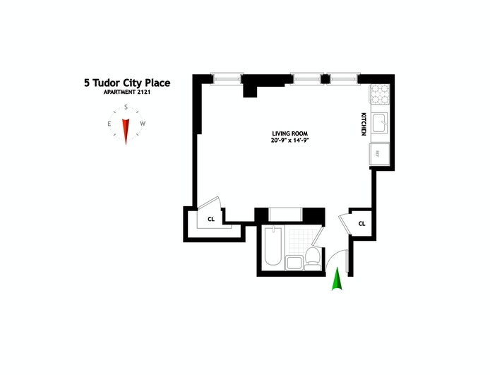 Floorplan for 5 Tudor City Place