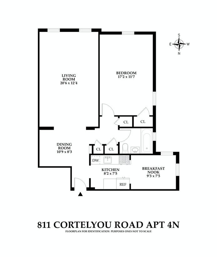 Floorplan for 811 Cortelyou Road