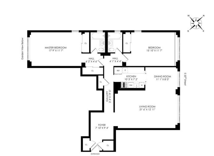 Floorplan for 415 East 52nd Street, 8LC