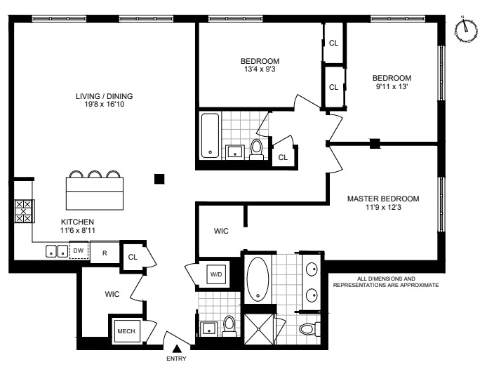 Floorplan for 133 Sterling Place, 2A