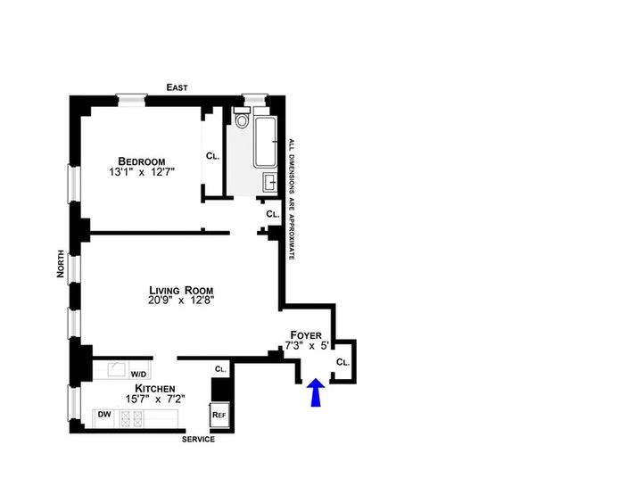 Floorplan for 878 West End Avenue, 5C