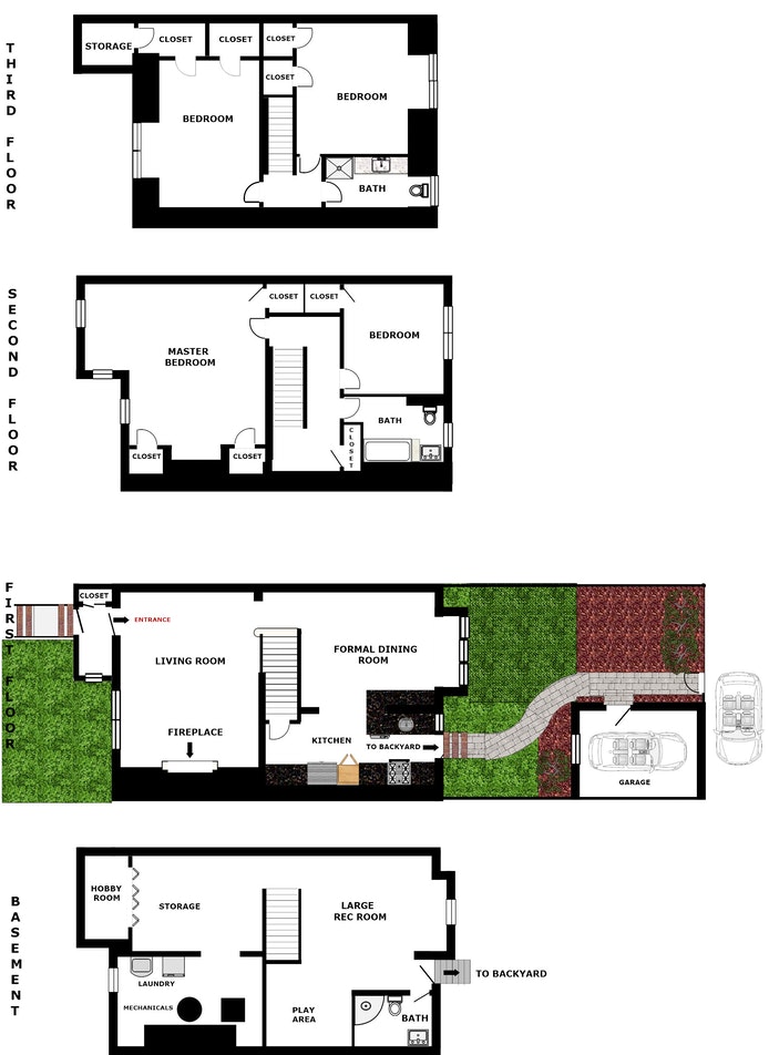 Floorplan for English Garden , House On 85th Street