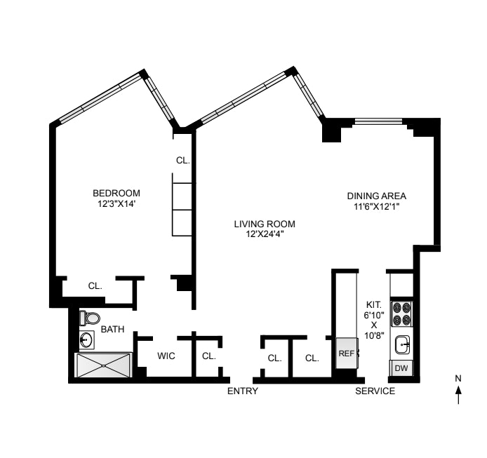 Floorplan for 60 Sutton Place South, 2GS