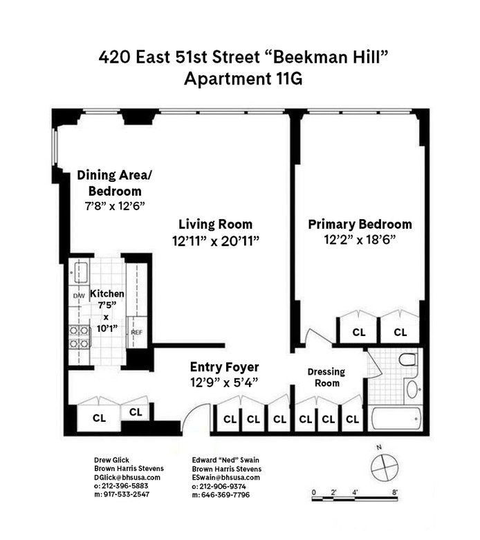 Floorplan for 420 East 51st Street, 11G