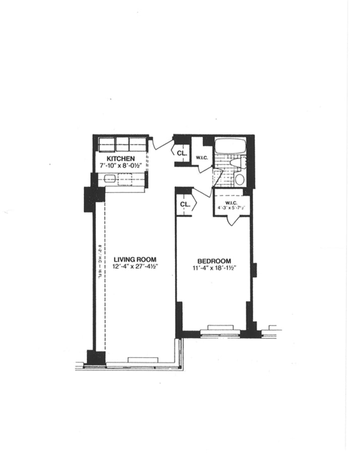 Floorplan for 225 West 83rd Street, 9G