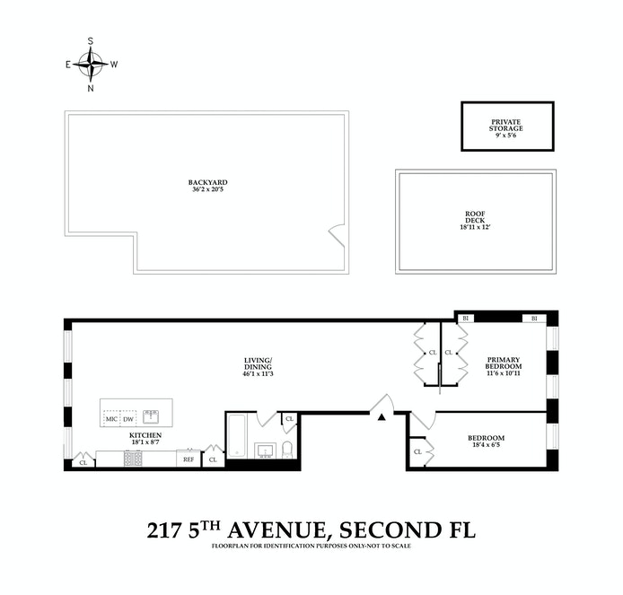 Floorplan for 217 5th Avenue, 1