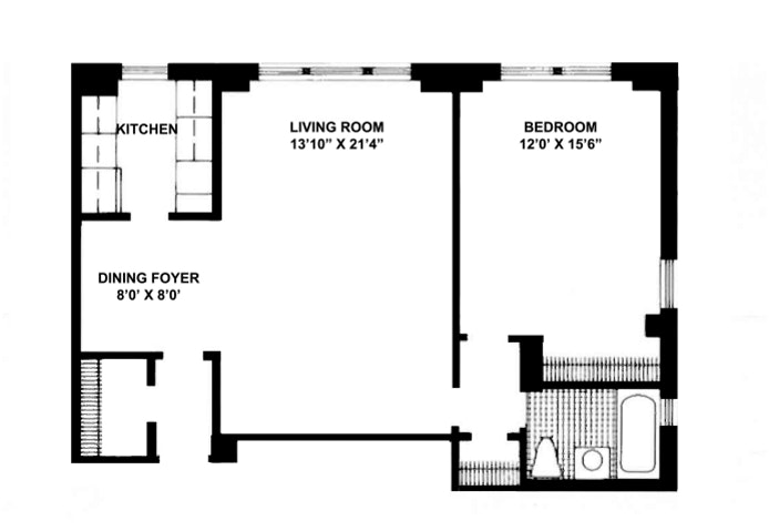 Floorplan for 2 Horatio Street, 12P