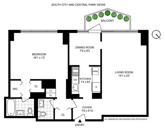 Floorplan for 80 Central Park West, 7E