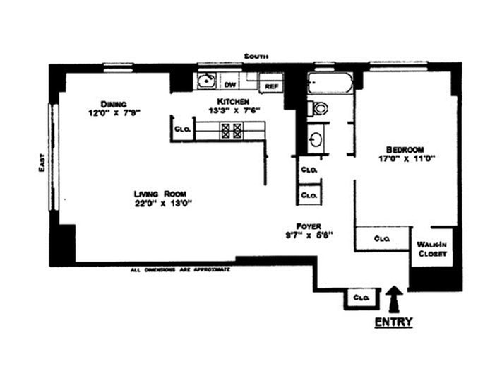 Floorplan for 60 East 8th Street, 12N