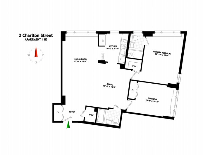 Floorplan for 2 Charlton Street, 11E