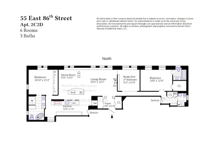 Floorplan for 55 East 86th Street, 2C2D