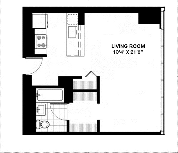 Floorplan for 350 West 42nd Street, 18I