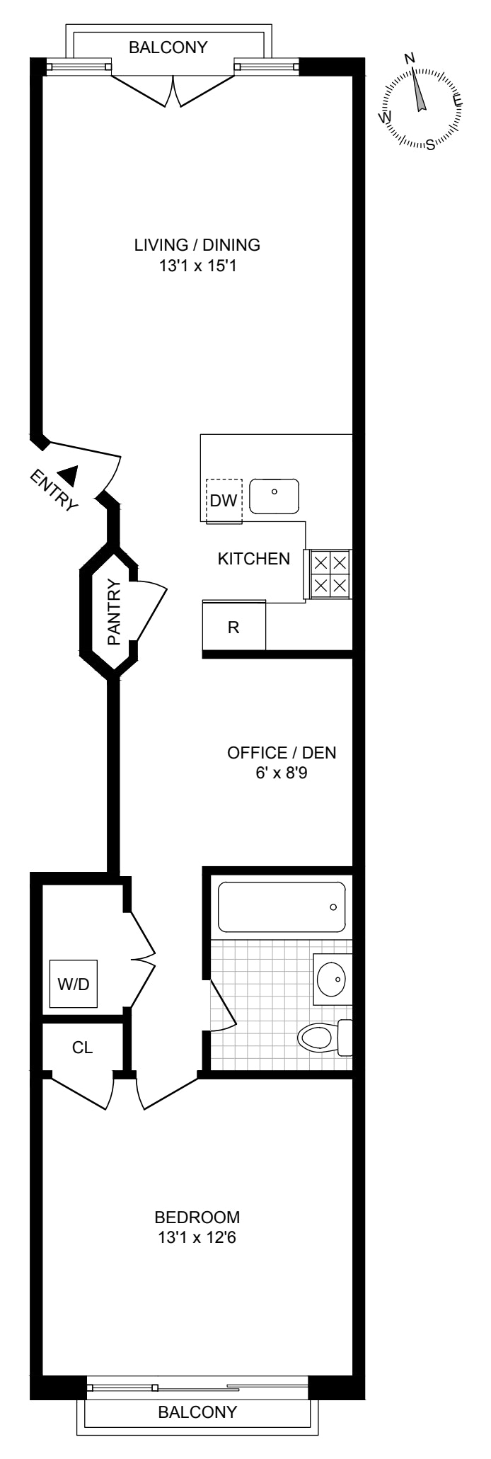 Floorplan for 136 Clifton Place