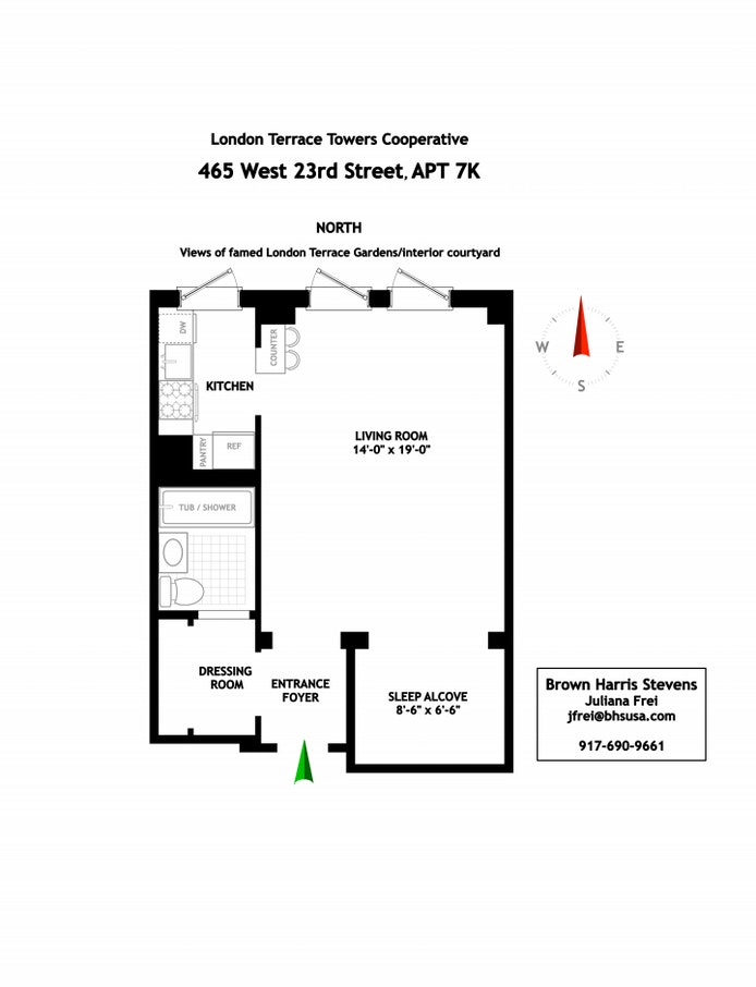 Floorplan for 465 West 23rd Street, 7K