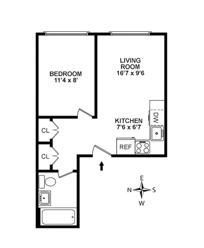 Floorplan for 1192 Bedford Avenue, 3A