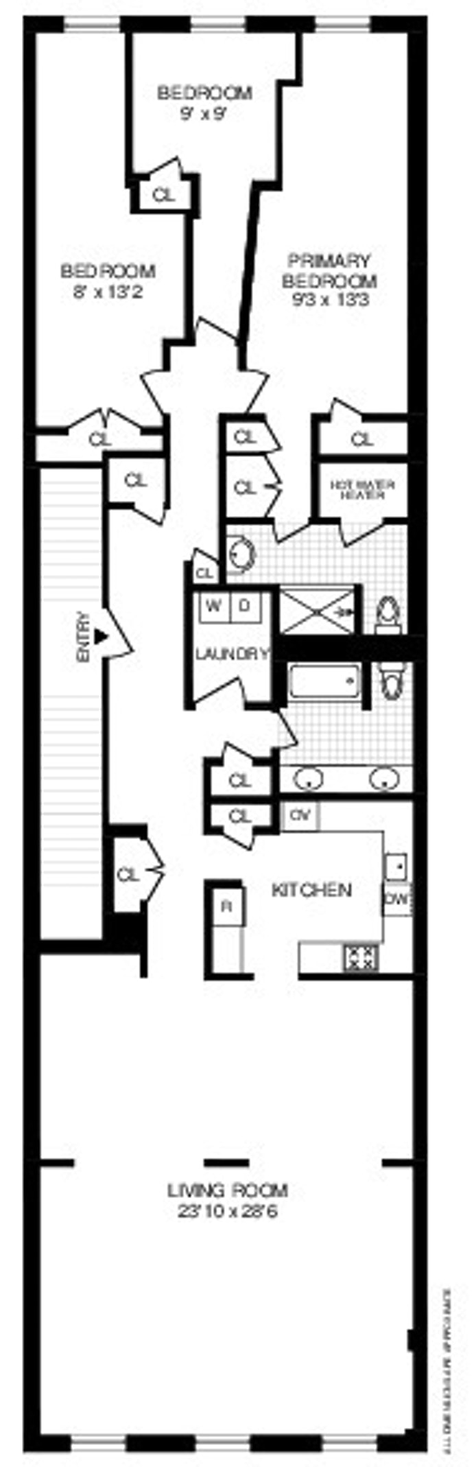 Floorplan for 363 Greenwich Street, 3C