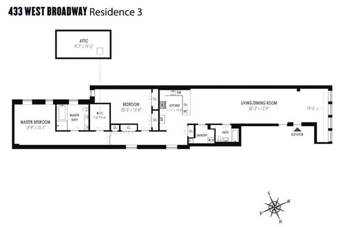 Floorplan for 433 West Broadway, 3