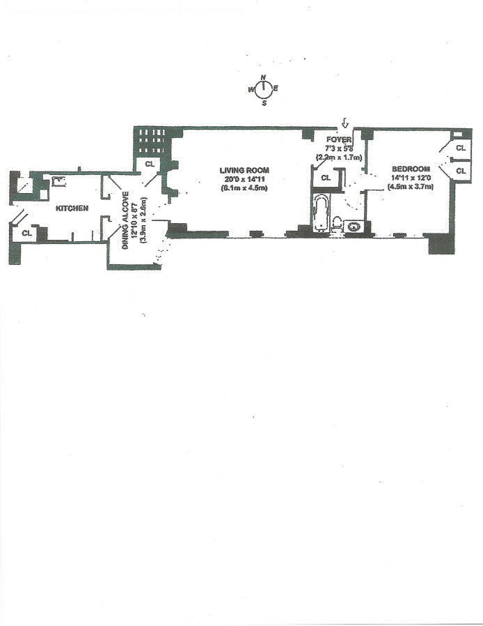 Floorplan for 315 East 68th Street, 16G