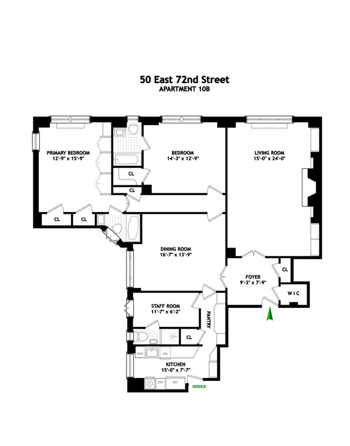 Floorplan for 50 East 72nd Street, 10B