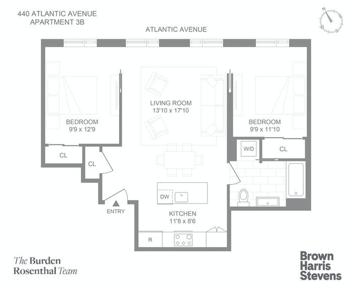 Floorplan for 440 Atlantic Avenue, 3B