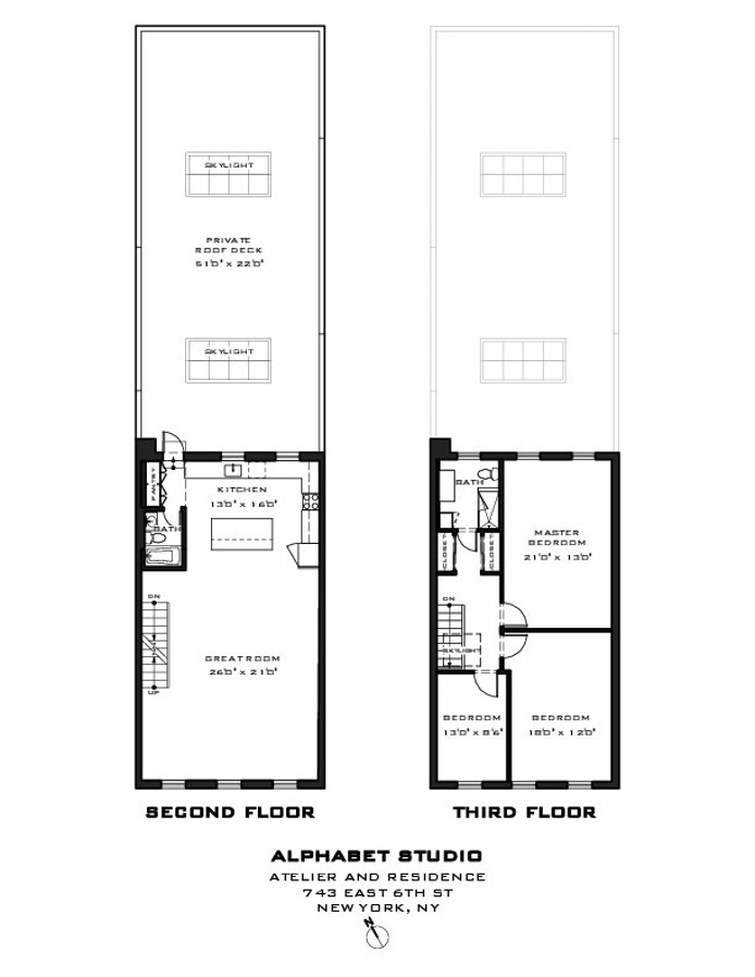 Floorplan for 743 East 6th Street, TH
