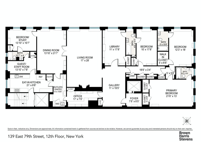 Floorplan for 139 East 79th Street, 12THFLOOR