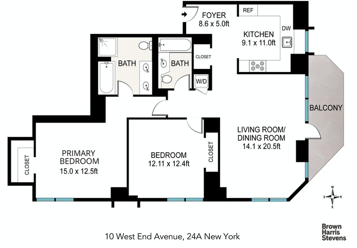 Floorplan for 10 West End Avenue, 24A