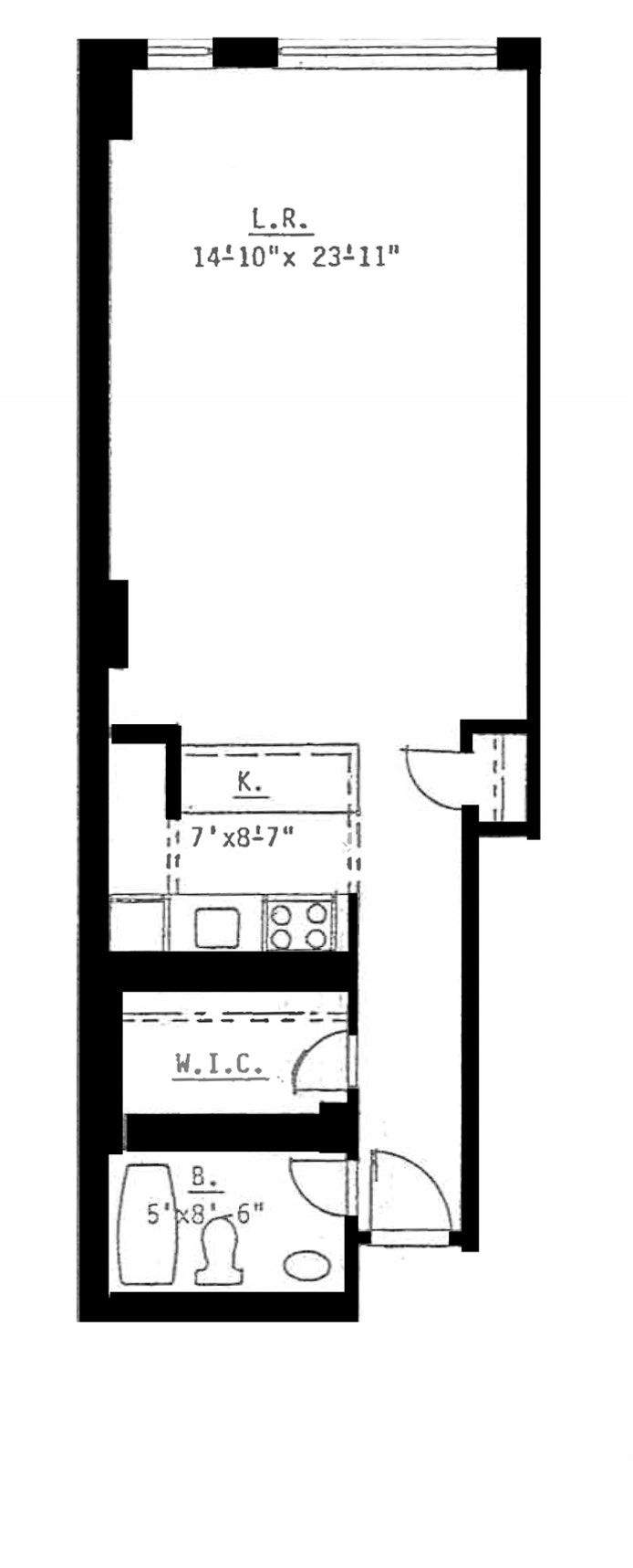 Floorplan for 222 West 14th Street, 5H