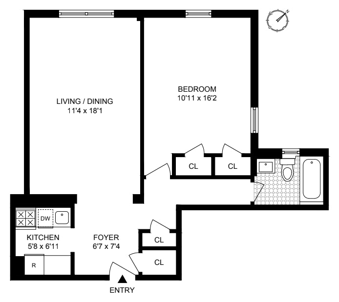 Floorplan for 340 Haven Avenue, 4E