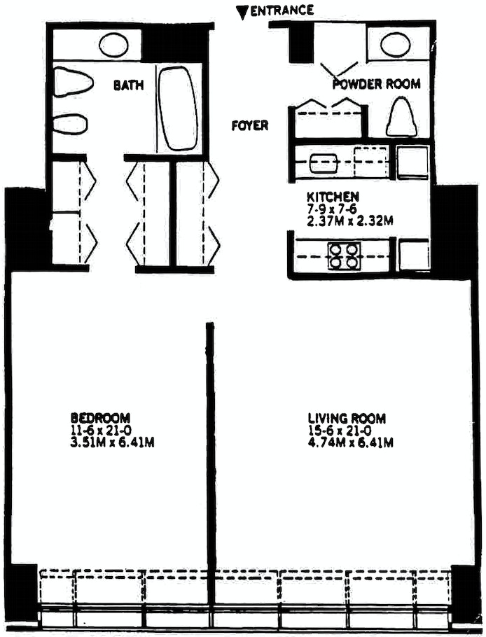 Floorplan for 15 West 53rd Street, 24C