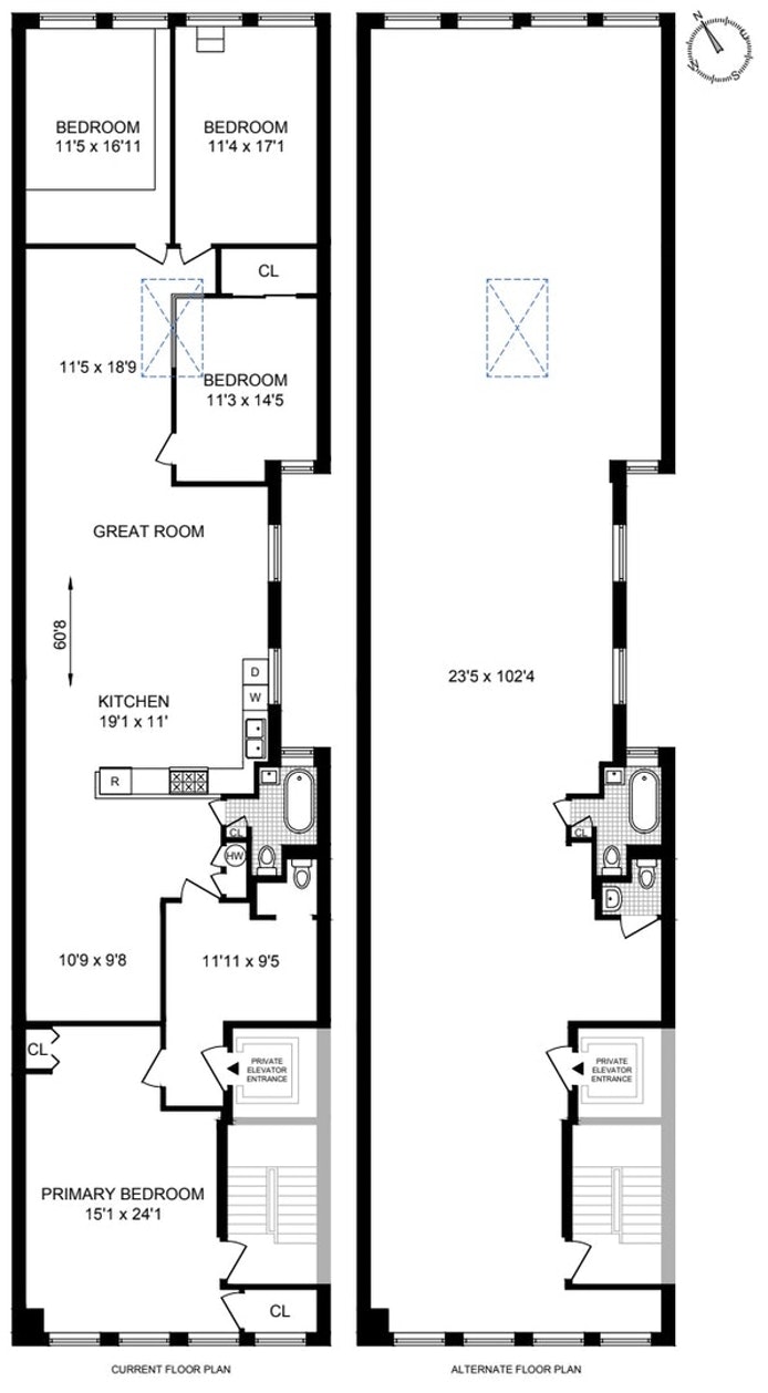Floorplan for 131 West 24th Street, 7