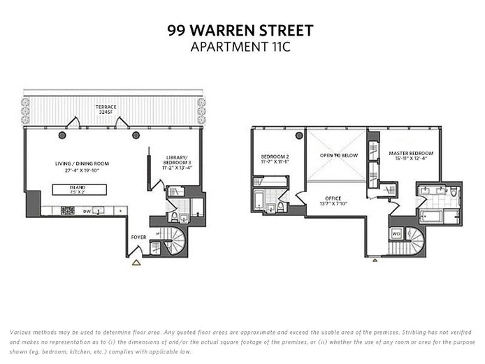 Floorplan for 101 Warren Street, 11C