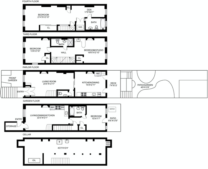Floorplan for 131 South Oxford Street