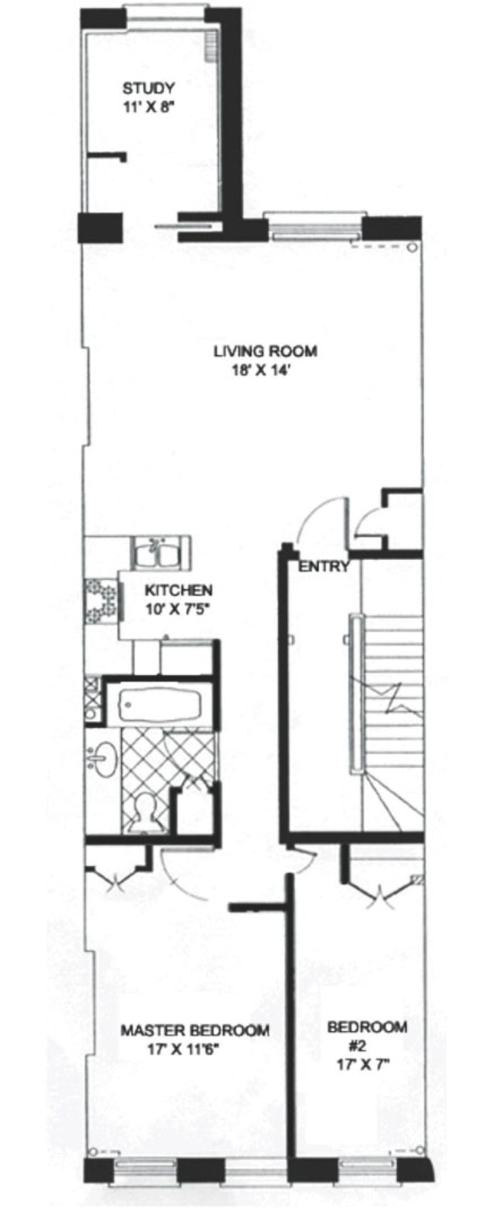 Floorplan for 155 West 78th Street, 2