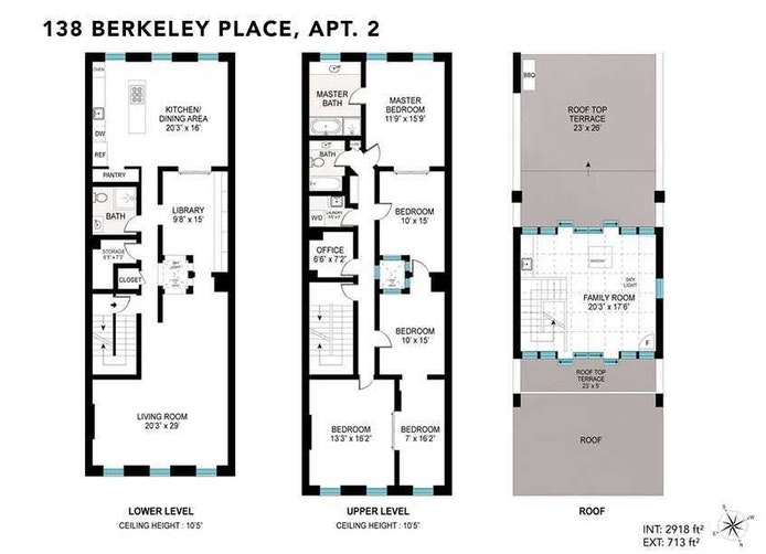 Floorplan for 138 Berkeley Place, PH