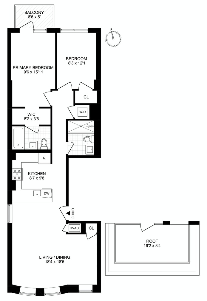 Floorplan for 1007 Bergen Street, 2A