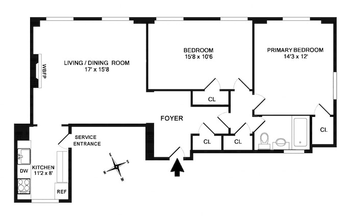 Floorplan for 264 Lexington Avenue, 10A