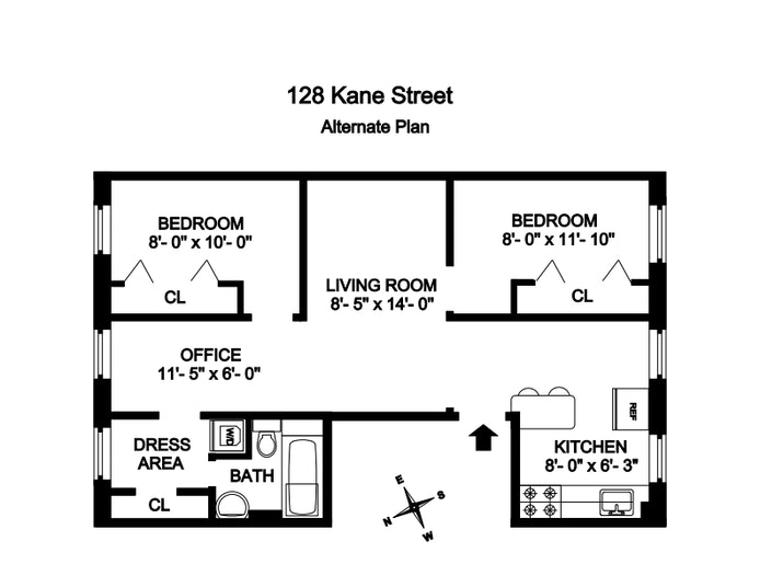 Floorplan for 128 Kane Street, 3