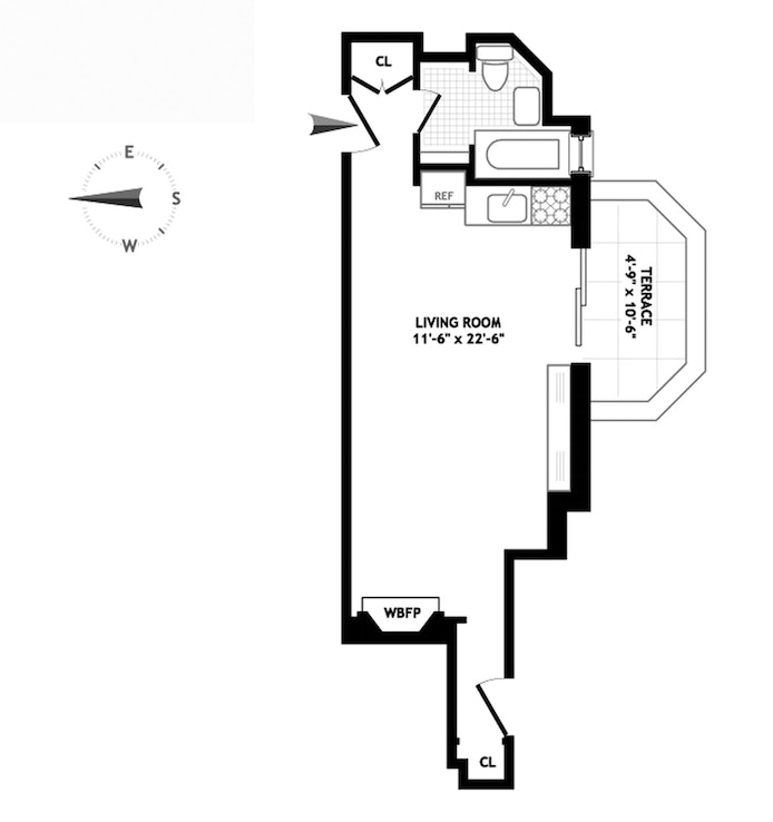 Floorplan for 10 Mitchell Place, 2E