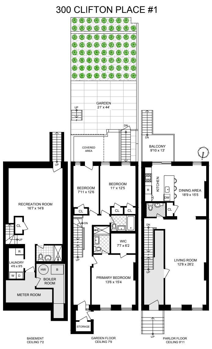 Floorplan for 300 Clifton Place, 1