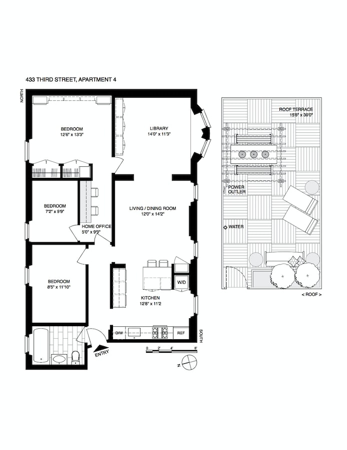 Floorplan for 433 3rd Street, 4