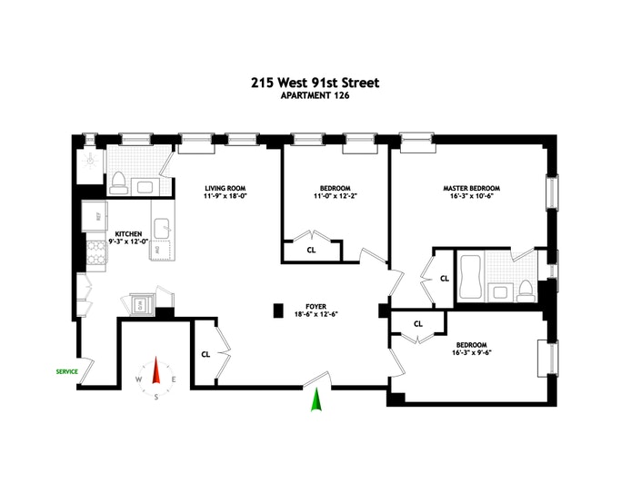 Floorplan for 215 West 91st Street, 126