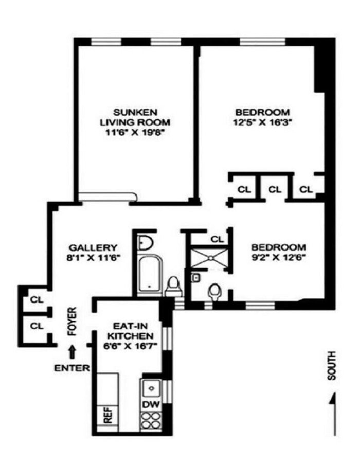 Floorplan for 155 West 71st Street, 4D