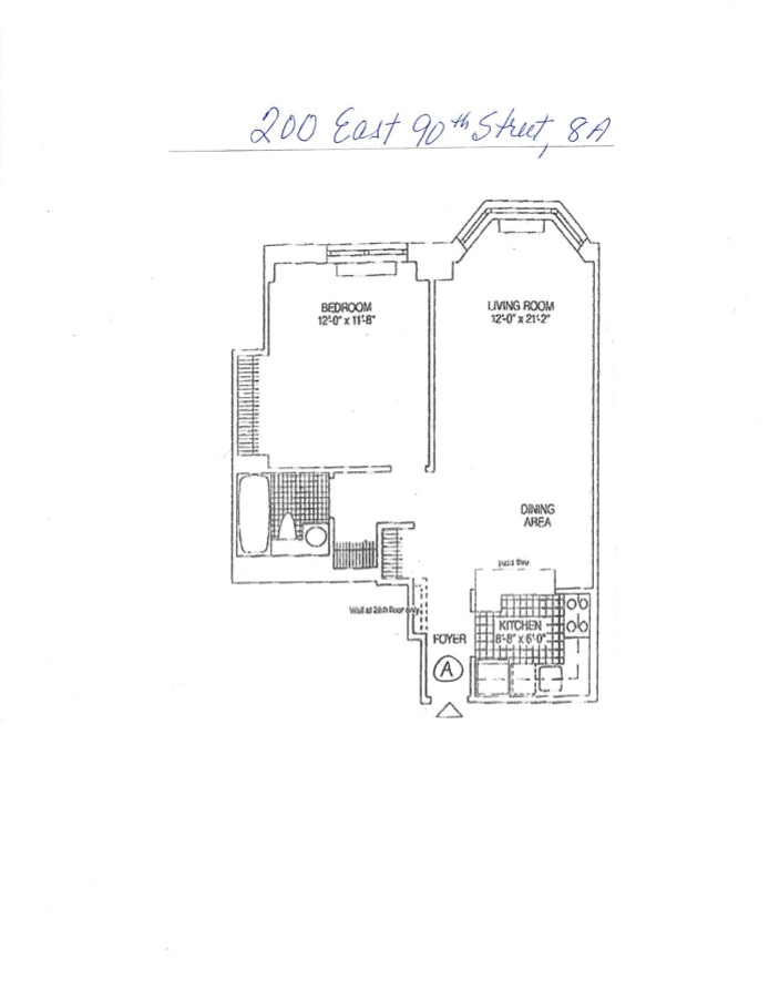 Floorplan for 200 East 90th Street, 8A