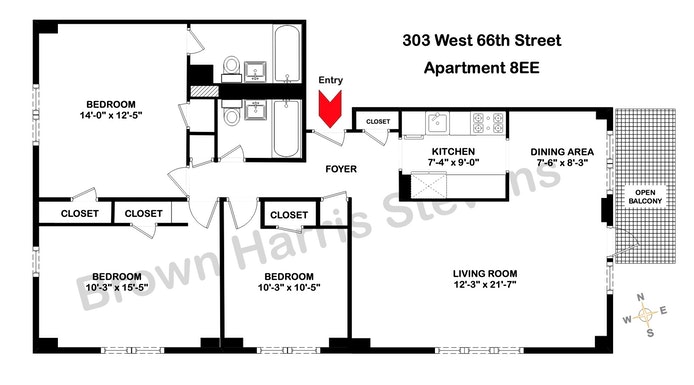 Floorplan for 303 West 66th Street, 8EE