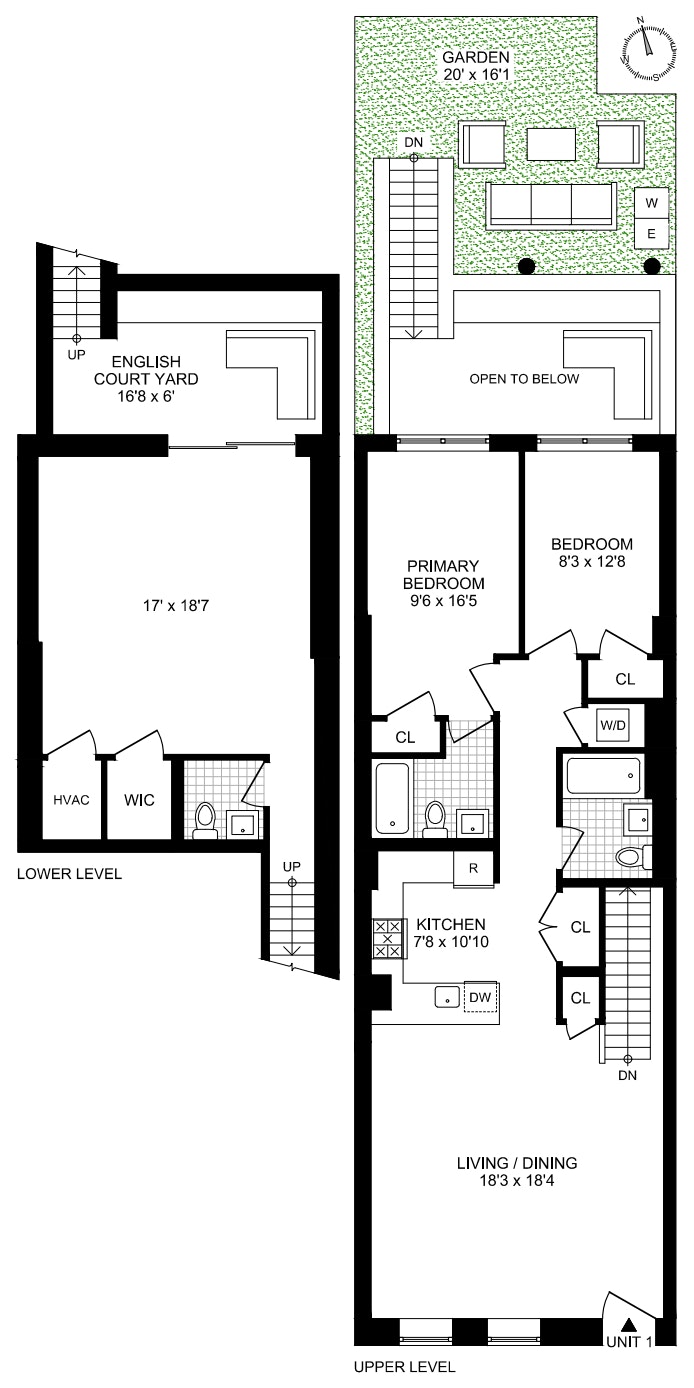 Floorplan for 1007 Bergen Street, 1B
