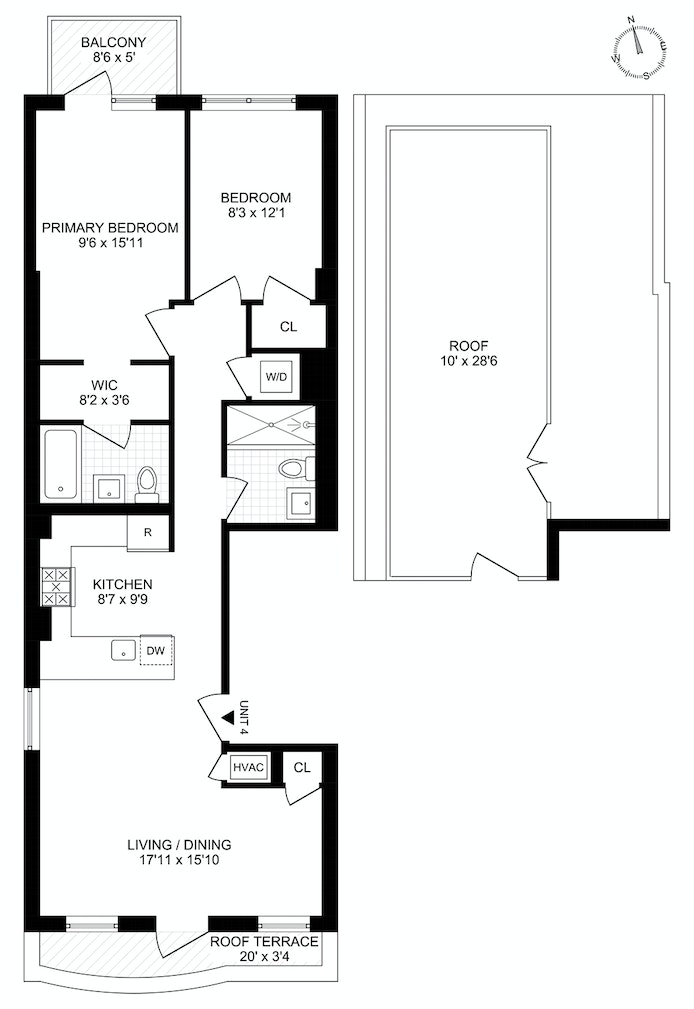 Floorplan for 1007 Bergen Street, 3A