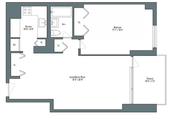 Floorplan for 333 Pearl Street, 11B